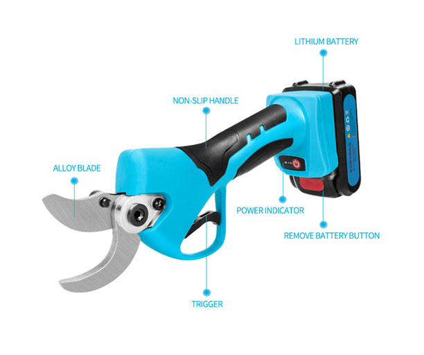 Details of SC-8605 40mm Battery Pruning Shears with Power Display & Progressive Cutting