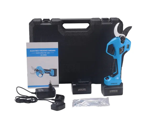 sc 8608e 32mm electric garden shears cordless pruner with hd digital display use