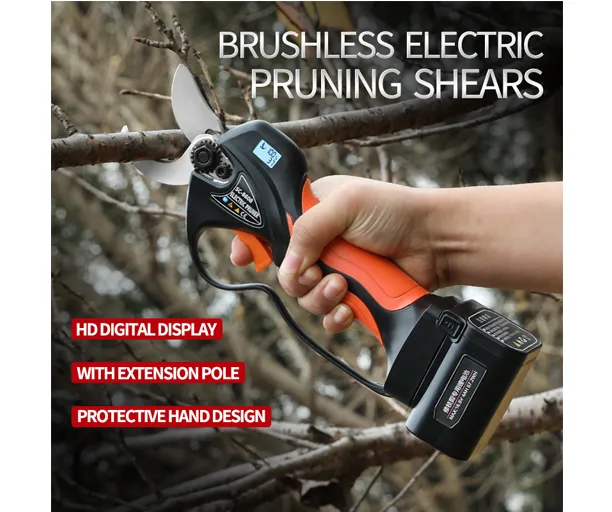 SC-8608C 32mm Battery Operated Pruning Shears Electric Pole Trimmers With HD Digital Display