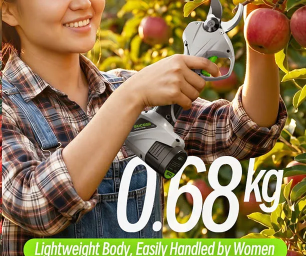 SUCA SC-8602Y 30mm Cordless Electric Pruning Shears with HD Digital Display