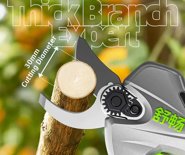 SUCA SC-8602Y 30mm Cordless Electric Pruning Shears with HD Digital Display