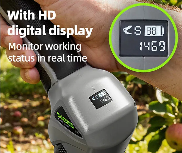 SUCA SC-8602Y 30mm Cordless Electric Pruning Shears with HD Digital Display